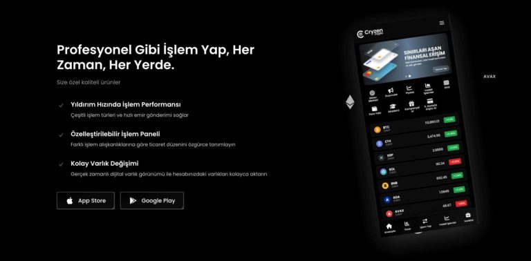 Cryzen kripto ile kullanıcı dostu yatırım ve işlem avantajları